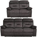 Foster Dark Grey Fabric Electric Recliner 3+2 Seater Sofa Set