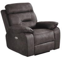 Gray recliner chair on a white background