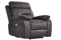 Foster Dark Grey Fabric Electric Recliner Armchair - Furniture Instore