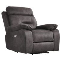 Gray recliner chair on a white background