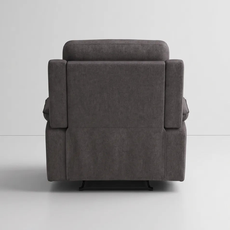 Comfortable dark grey power recliner chair
