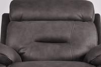 Close-up of the Foster Dark Grey Fabric Electric Recliner Armchair – FurnitureInStore