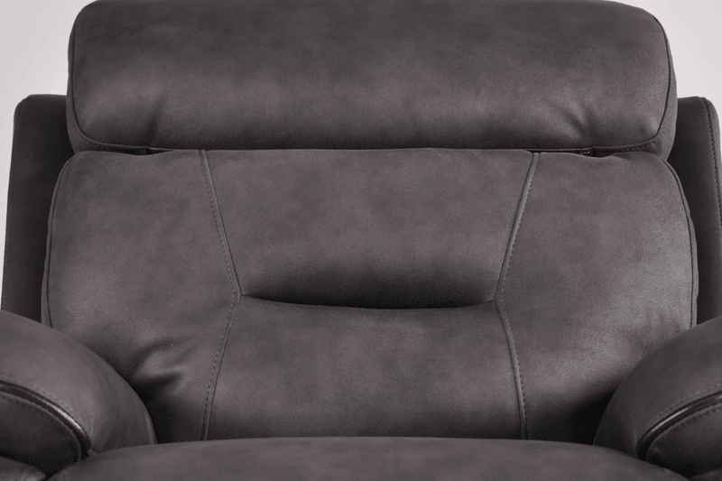 Close-up of the Foster Dark Grey Fabric Electric Recliner Armchair – FurnitureInStore