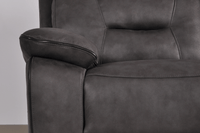 Close-up of the Foster Dark Grey Fabric Electric Recliner Armchair – FurnitureInStore