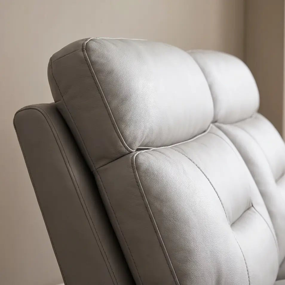 Foster Light Grey Fabric Electric Recliner 2 Seater Sofa - Furniture Instore