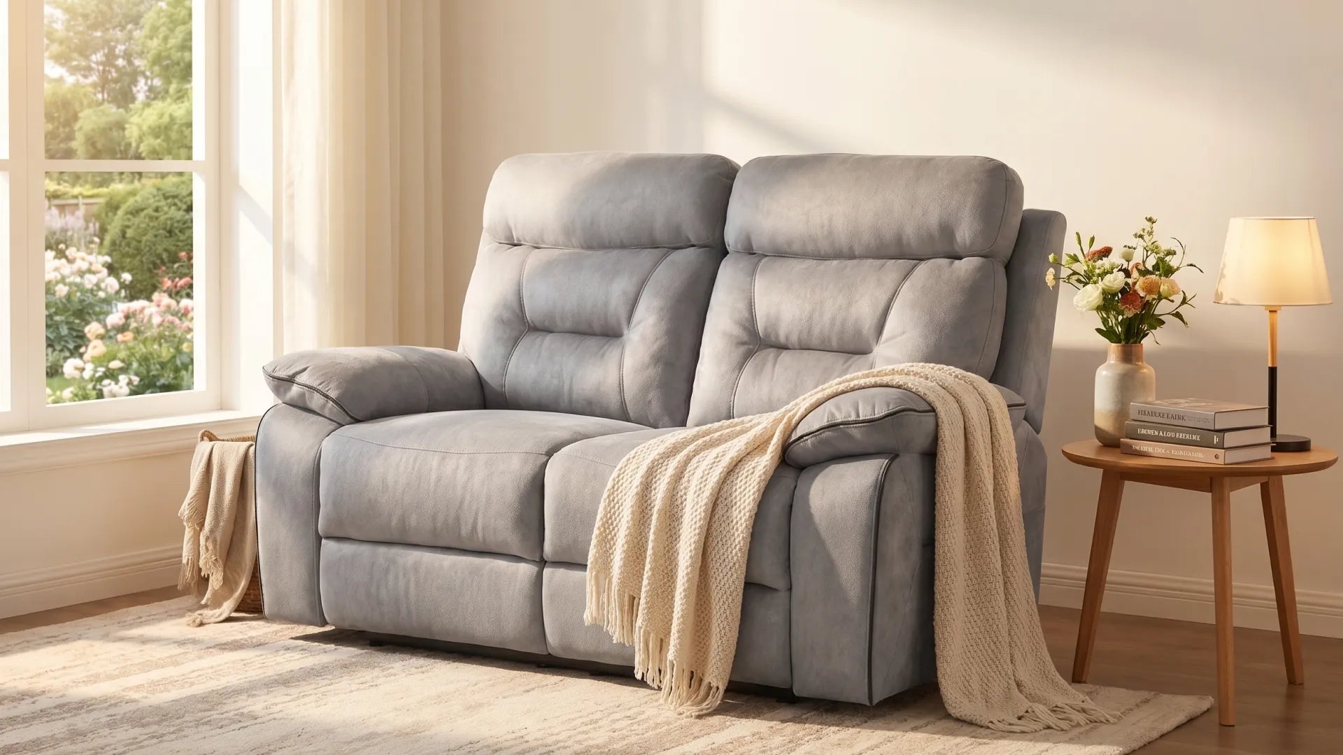 foster-light-grey-fabric-reclining-2-seater-sofa