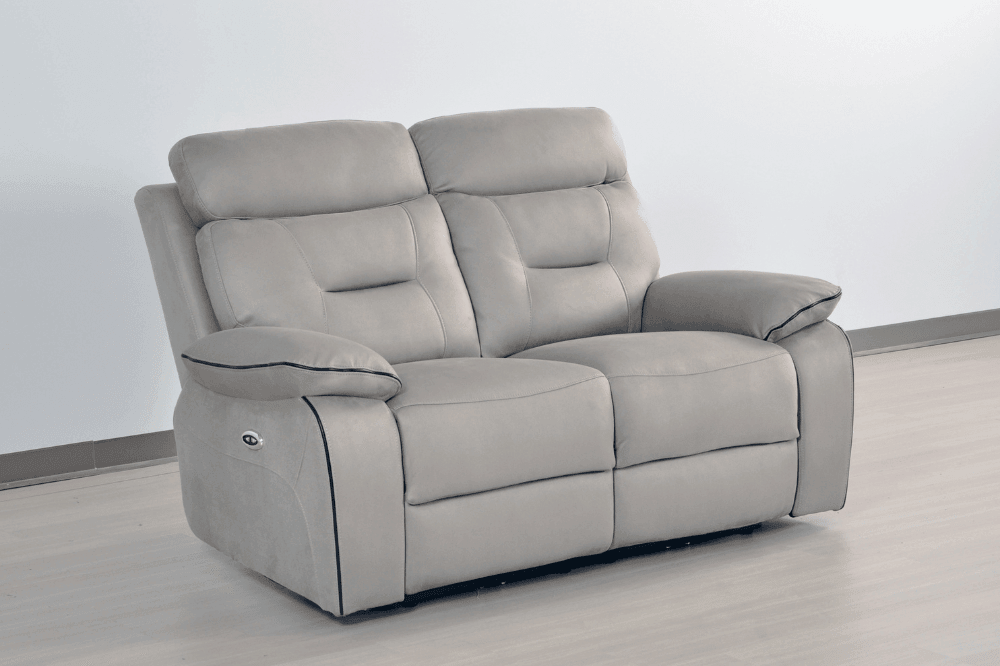 Foster Light Grey Fabric Electric Recliner 3+2 Seater Sofa  Set