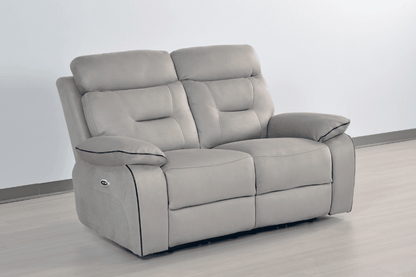 Foster Light Grey Fabric Electric Recliner 3+2 Seater Sofa  Set