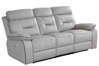 Comfortable Foster Light Grey Electric Recliner 3 Sofa Set with stylish design – FurnitureInStore