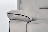 Close-up showing fabric texture on the Foster Light Grey Recliner 3-Seater Sofa – FurnitureInStore