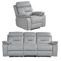 Foster Light Grey Fabric Electric Recliner 3+1 Sofa Set