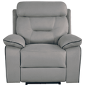 Foster Light Grey Fabric Electric Recliner Armchair