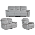 Foster Light Grey Fabric Electric Recliner 3+2+1 Sofa Set