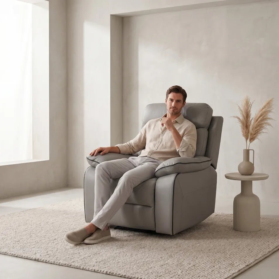 Foster fabric recliner armchair for living room