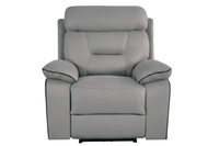 Foster Light Grey Fabric Electric Recliner 1 Seater Sofa Set - Furniture Instore
