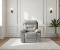 Foster Light Grey Fabric Electric Recliner 3+2+1 Seater Sofa Set - Furniture Instore