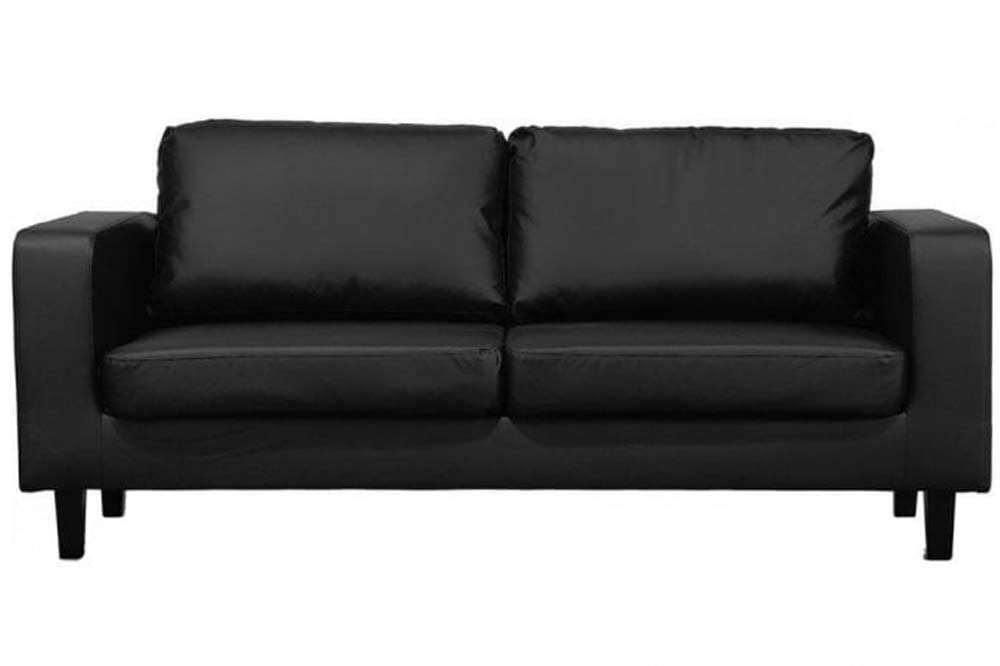 Box Black Leather 3+2+1 Seater Sofa Set