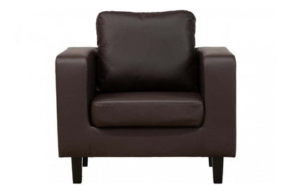 Box Brown Leather 3+2+1 Seater Sofa Set