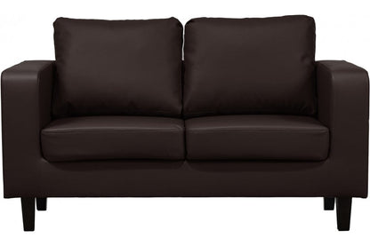 Box Brown Leather 3+2 Seater Sofa Set