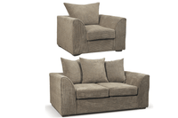 Byron Caramel Fabric 2 +1 Seater Sofa Set