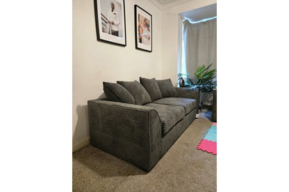 Byron Grey Fabric 2+1+1 Seater Sofa Set