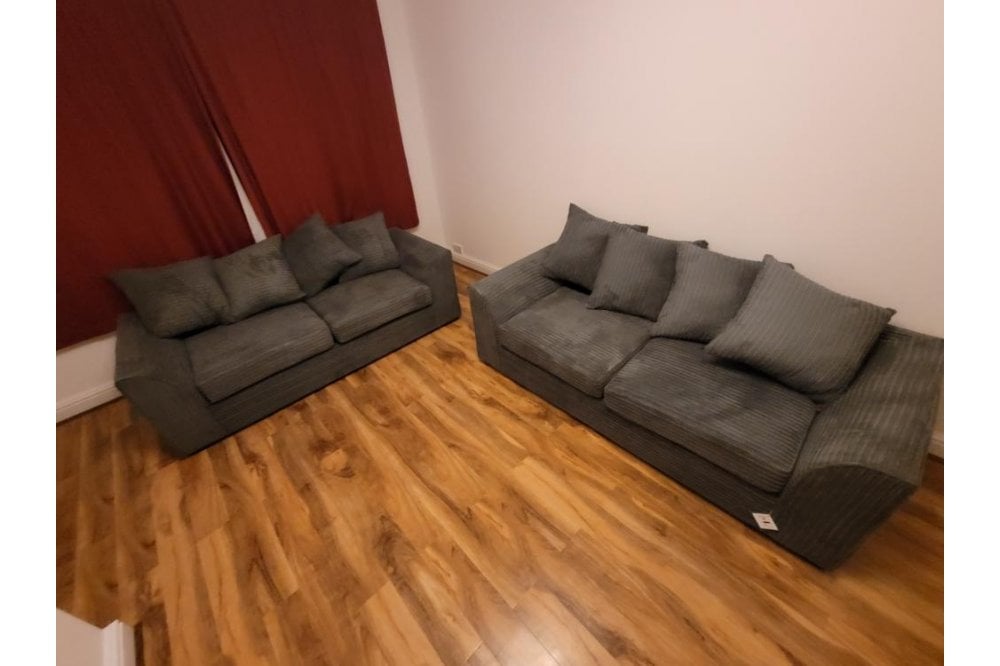 Byron Grey Fabric 3+2 Seater Sofa Set
