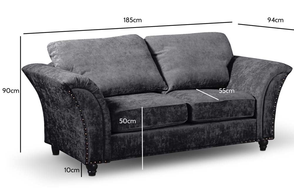 Canterbury Grey Fabric 2+1+1 Seater Sofa Set
