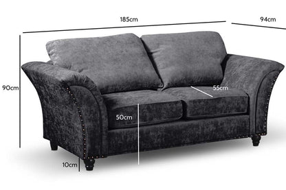 Canterbury Grey Fabric 2+1+1 Seater Sofa Set