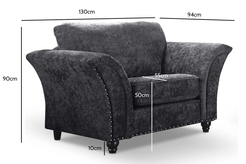 Canterbury Grey Fabric 2+1+1 Seater Sofa Set