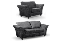 Canterbury Grey Fabric 2+1 Seater Sofa Set