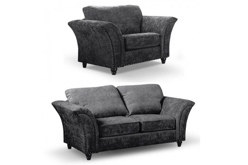 Canterbury Grey Fabric 2+1 Seater Sofa Set