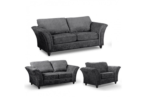 Canterbury Grey Fabric 3+2+1 Seater Sofa Set