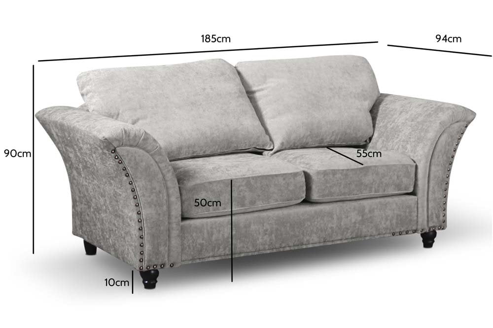 Canterbury Truffle Fabric 2+1+1 Seater Sofa Set