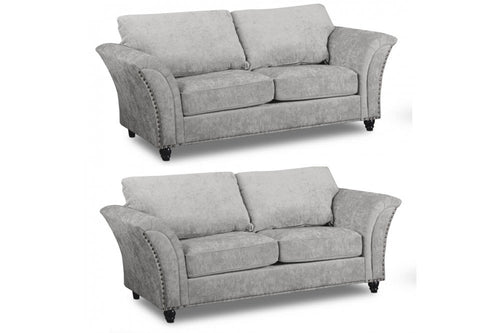 Canterbury Truffle Fabric 3+3 Seater Sofa Set