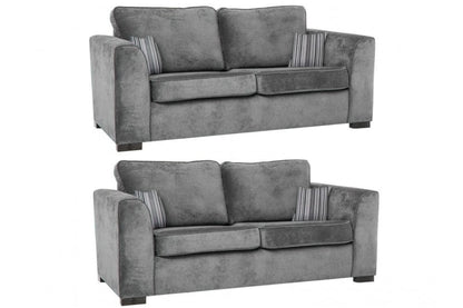 Nancy Grey Fabric 3+3 Seater Sofa Set