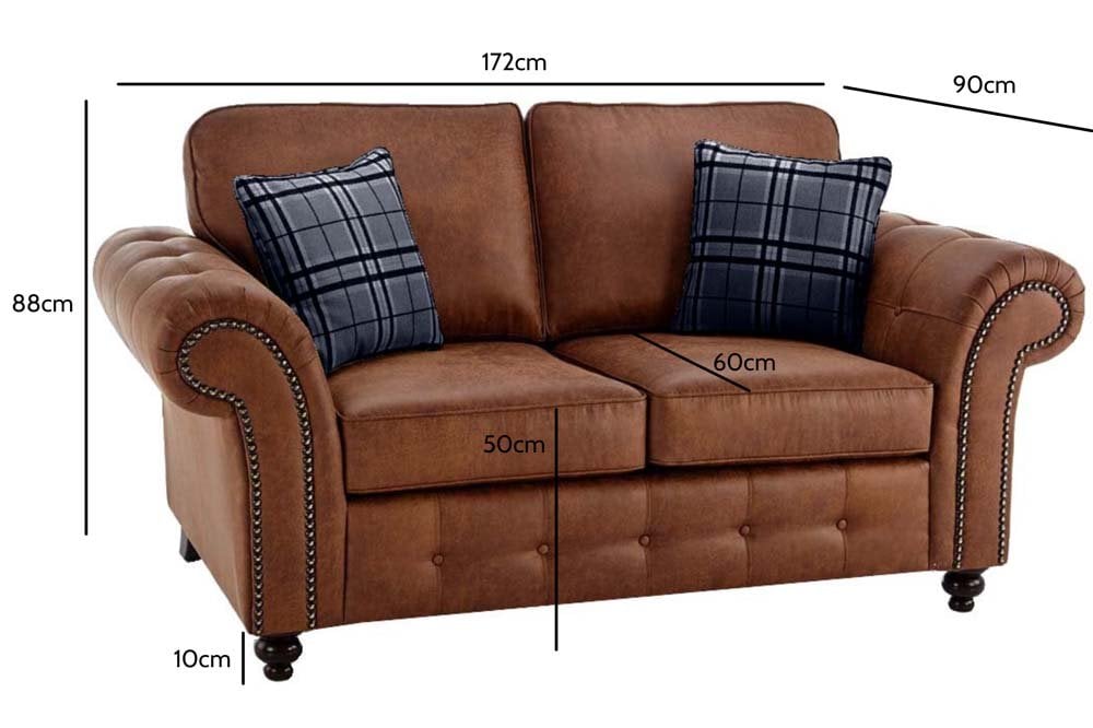Oakland Tan Suede 2+1+1 Seater Sofa Set