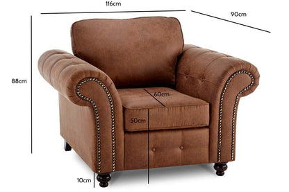 Oakland Tan Suede 2+1+1 Seater Sofa Set