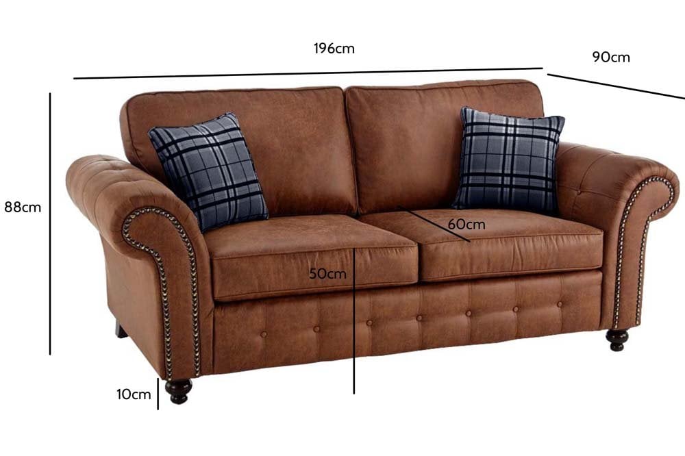 Oakland Tan Suede 3+2+1 Seater Sofa Set