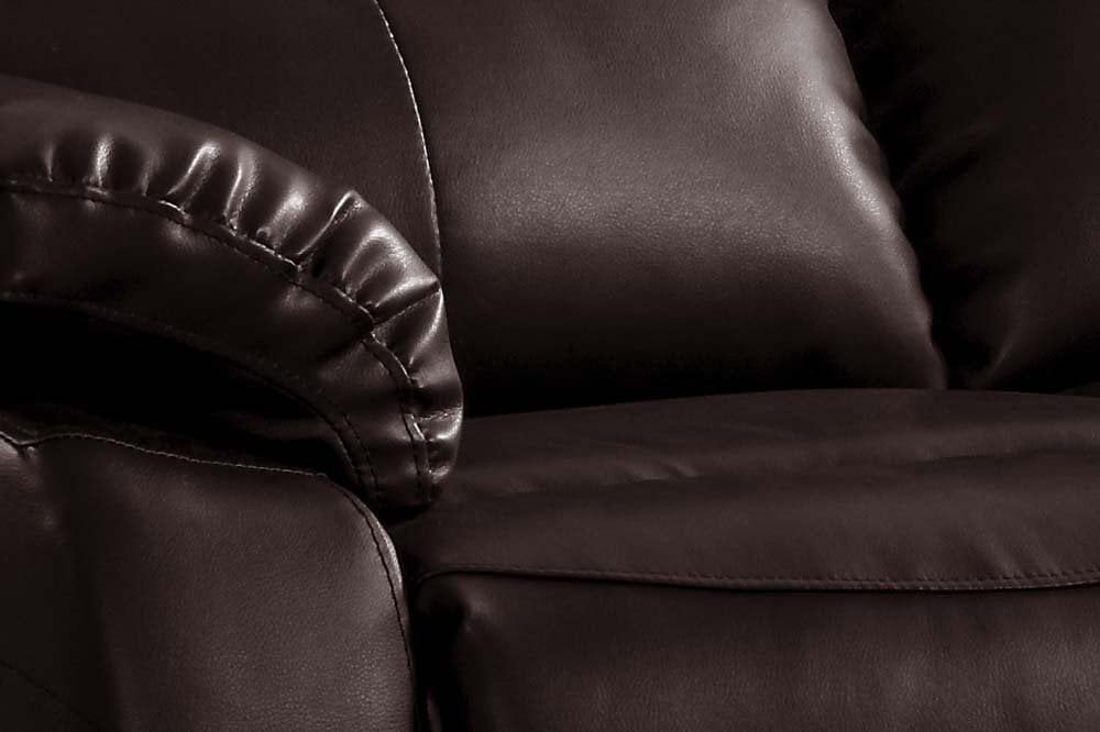 Roma Brown Leather Manual Recliner 2+1+1 Seater Sofa Set