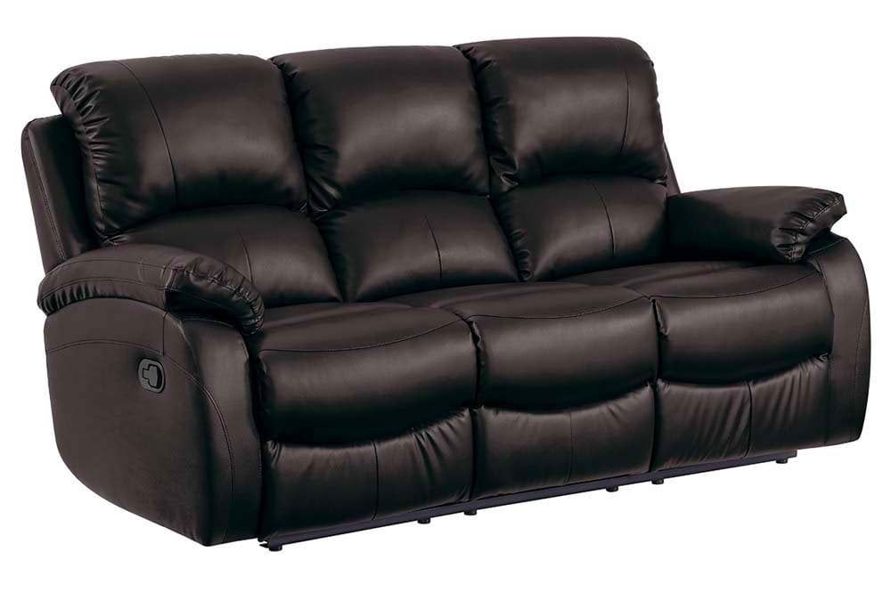 Roma Brown Leather Manual  Recliner 3+1+1 Seater Sofa Set