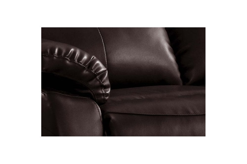 Roma Brown Leather Manual Recliner 3+1 Seater Sofa Set