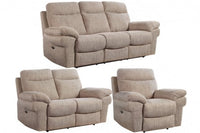Tanya Beige Fabric Electric Recliner 3+2+1 Seater Sofa Set