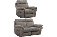 Tanya Brown Fabric Electric Recliner 2+1 Seater Sofa Set