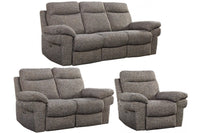 Tanya Brown Fabric Electric Recliner 3+2+1 Seater Sofa Set