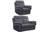 Tanya Grey Fabric Electric Recliner 2+1 Seater Sofa Set