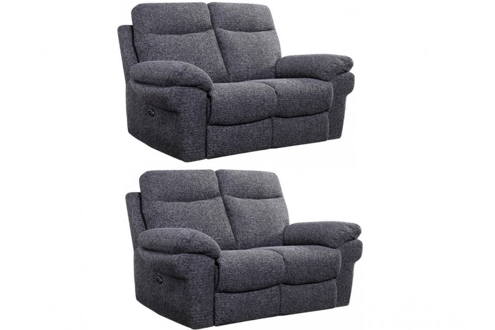 Tanya Grey Fabric Electric Recliner 2+2 Seater Sofa Set