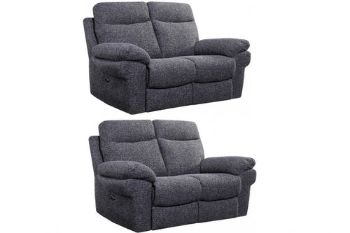 Tanya Grey Fabric Electric Recliner 2+2 Seater Sofa Set