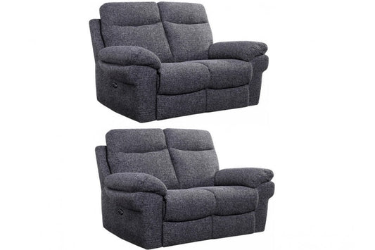 Tanya Grey Fabric Electric Recliner 2+2 Seater Sofa Set