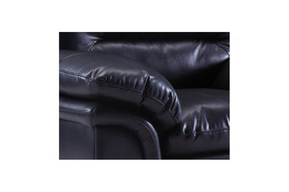 Verona Black Leather 2+1+1 Seater Sofa Set