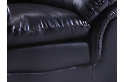 Verona Black Leather 3+3 Seater Sofa Set